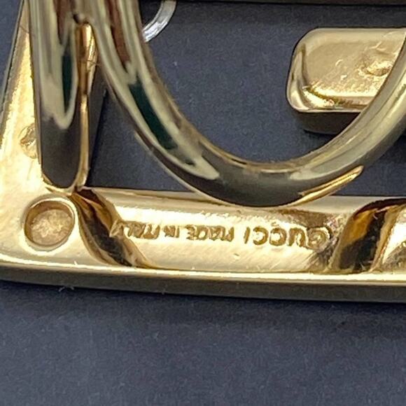 Gucci Authentic  G Logo Gold tone Scarf Ring - Picture 6 of 7